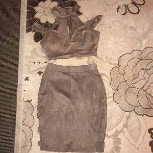 Two piece set. Pencil skirt and crop top